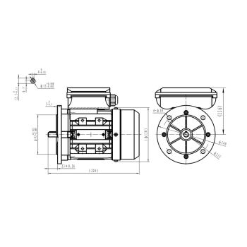 Silnik elektryczny jednofazowy 0,25kW 2800 obr/min. 63B5